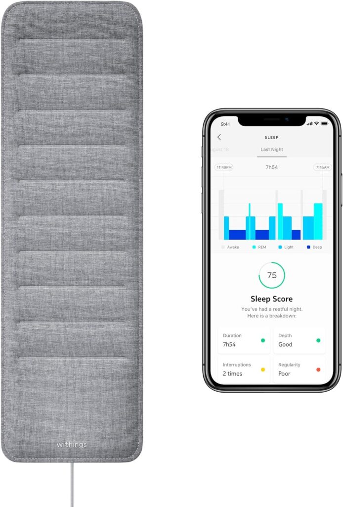 Withings Sleep Tracking Pad with Sleep Cycle Analysis