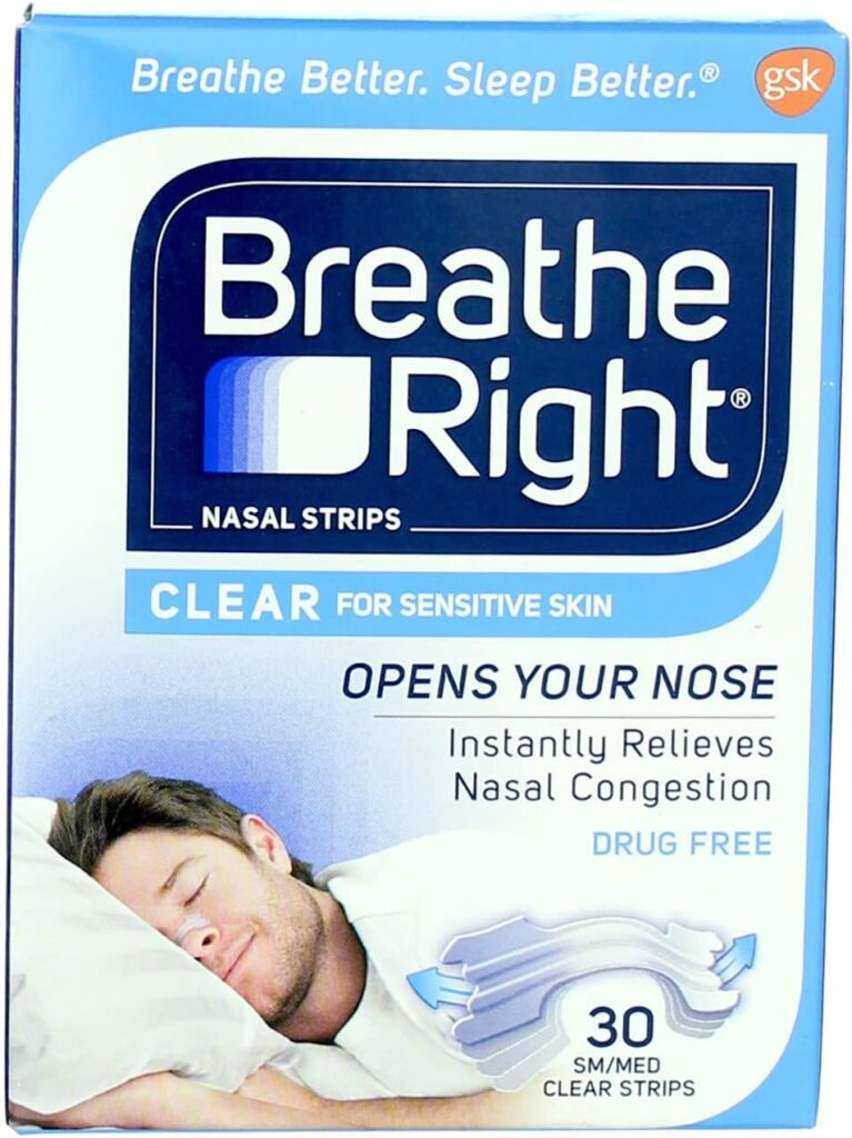 breathe right nasal strips to relieve nighttime drooling