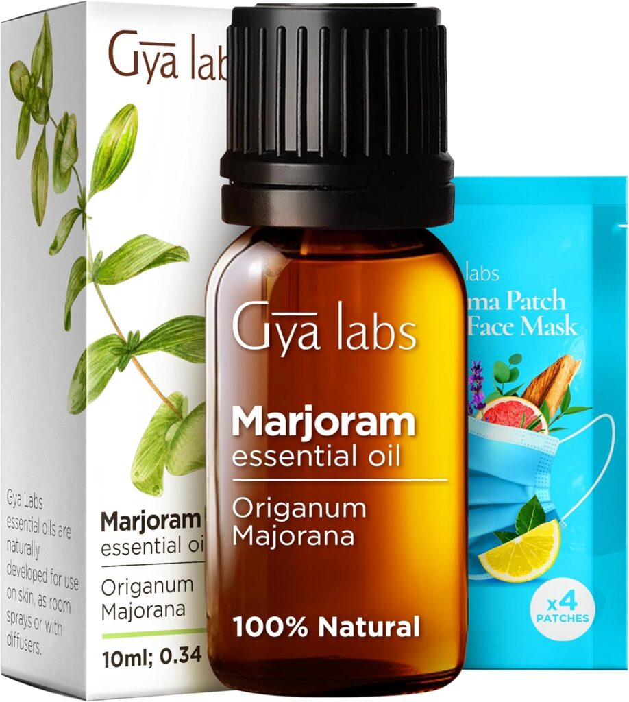 Gya Labs Marjoram Essential Oil for Aromatherapy and sleep