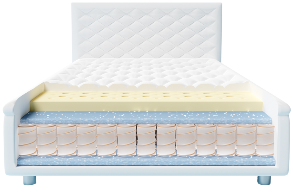 Inner diagram of hybrid mattress for spinal alignment