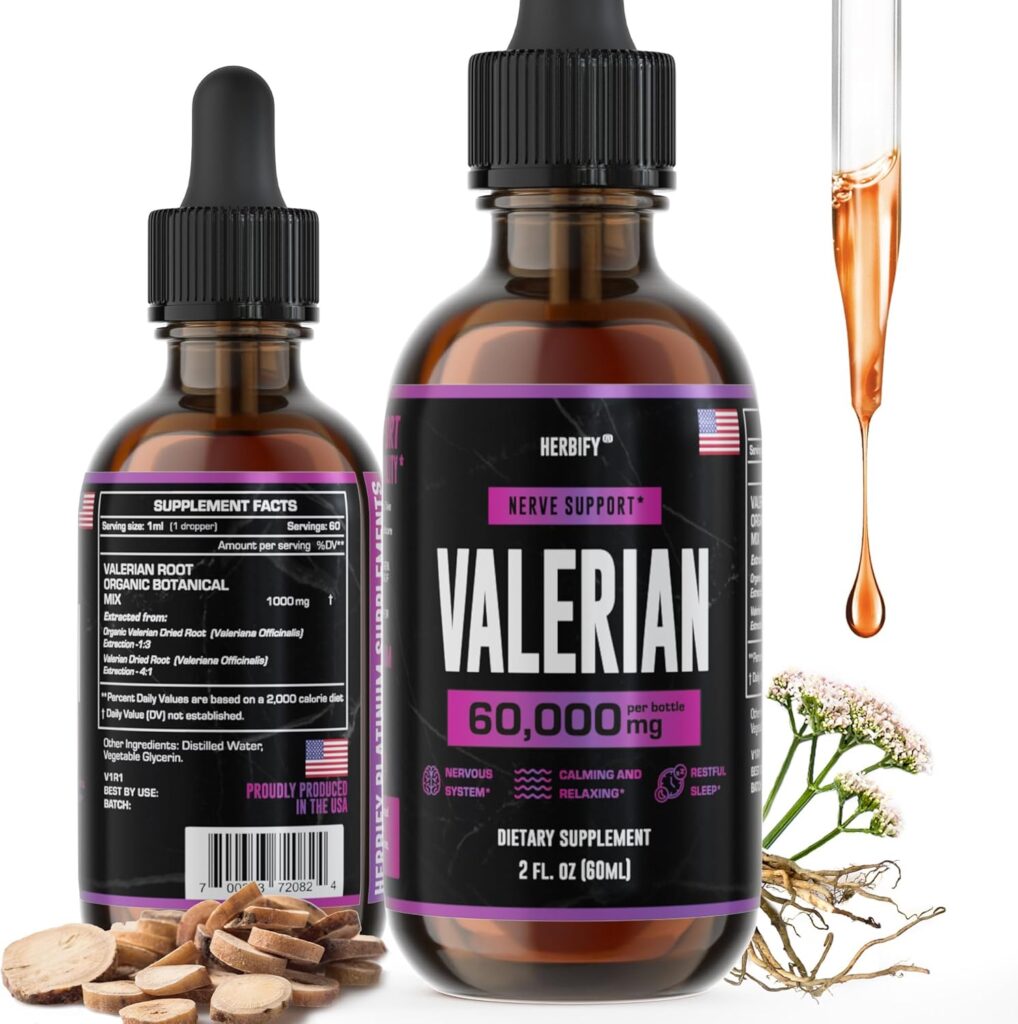 HERBIFY Valerian Root supplement to help sleep without melatonin