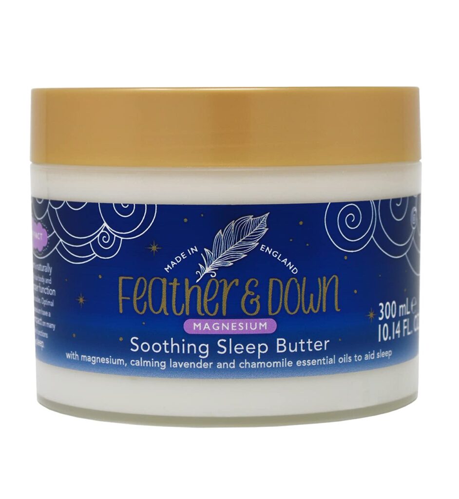 feature and down magnesium sleep butter for anxiety and sleep